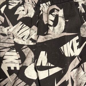 Nike Black and White Graphic Sweatpants